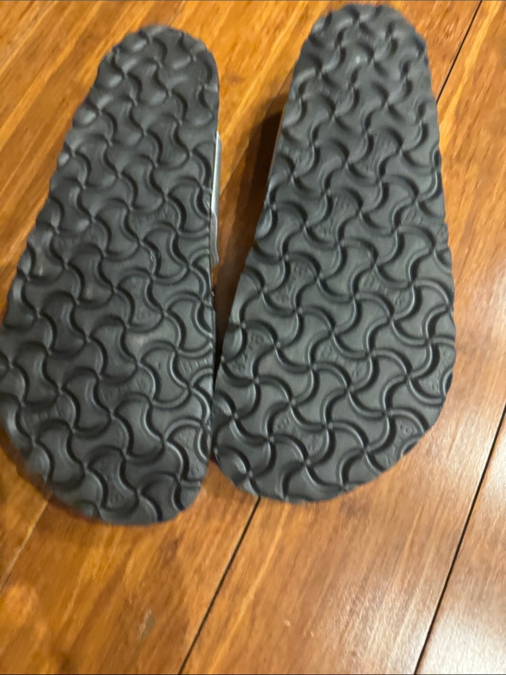 Birkenstock Silver Crisscross Two-Strap Sandals - Picture 4 of 5